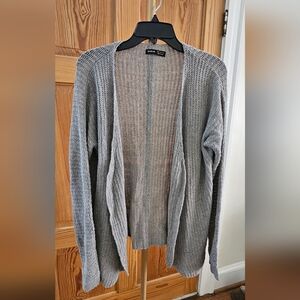 Grey Loose Knit Cardigan Size Small